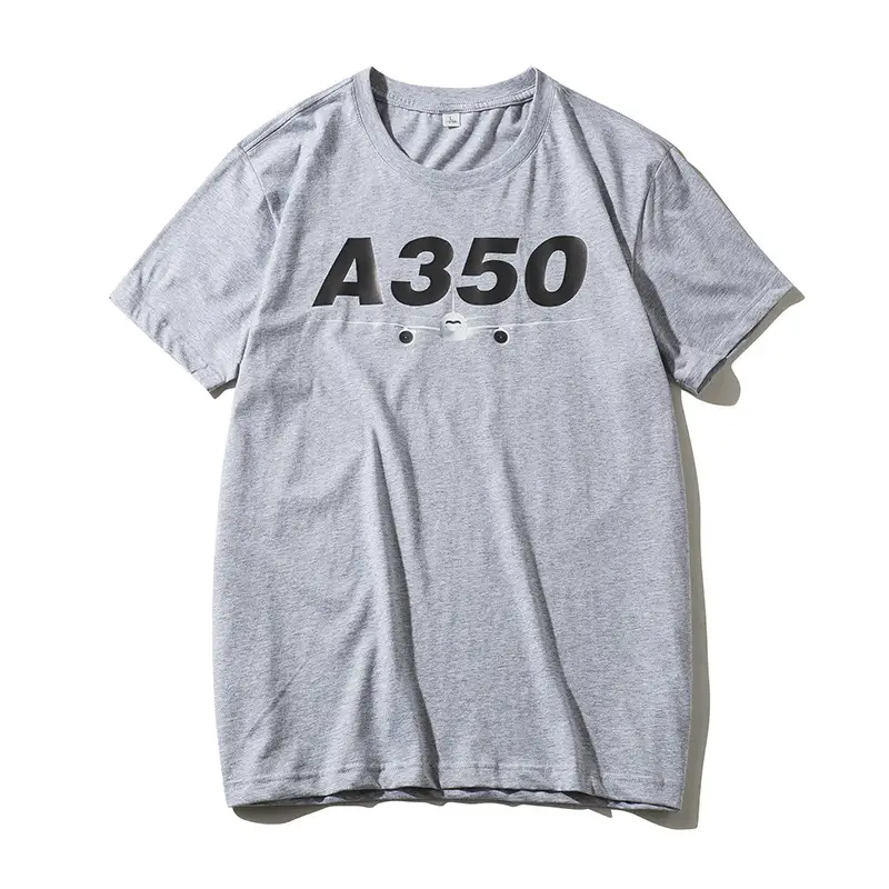 Men Red A350 Graphic T-Shirt Cotton Loose Fit - Image 9