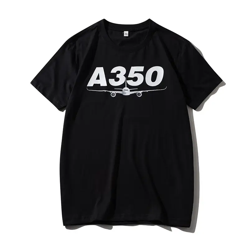 Men Red A350 Graphic T-Shirt Cotton Loose Fit - Image 10