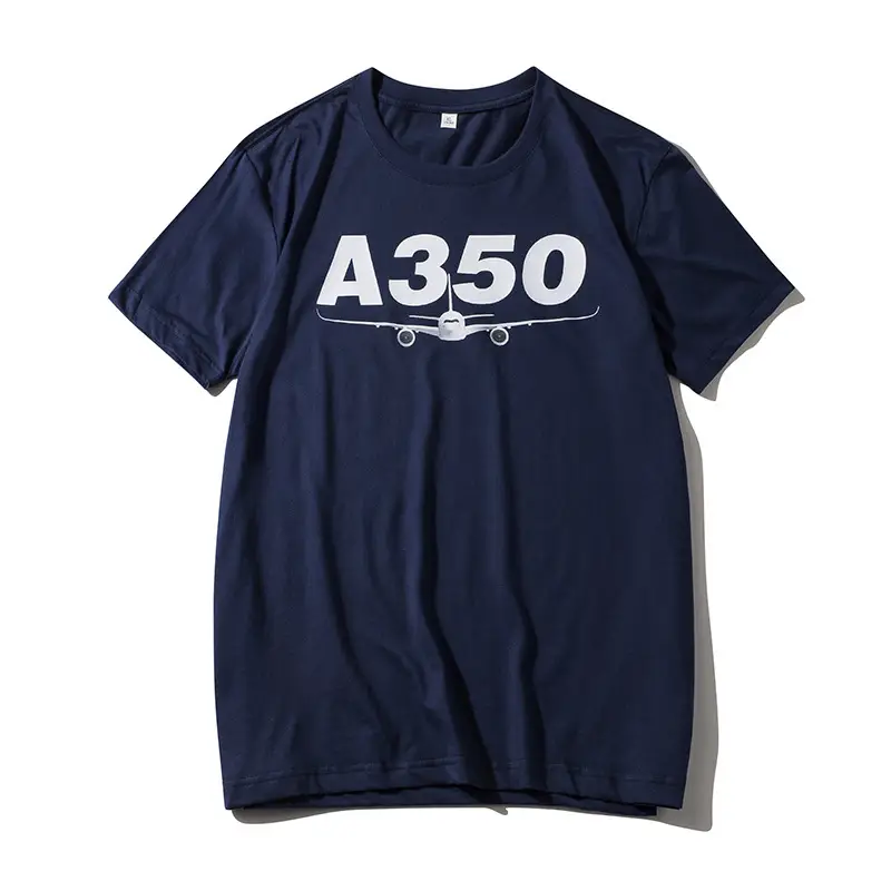Men Red A350 Graphic T-Shirt Cotton Loose Fit - Image 11