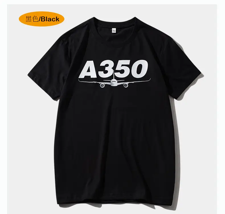 Men Red A350 Graphic T-Shirt Cotton Loose Fit - Image 4