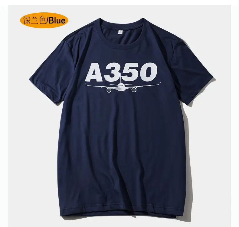 Men Red A350 Graphic T-Shirt Cotton Loose Fit - Image 5