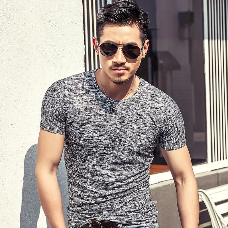 Men Cotton T-Shirt Teal Mosaic Short Sleeve Casual Wear - Image 7