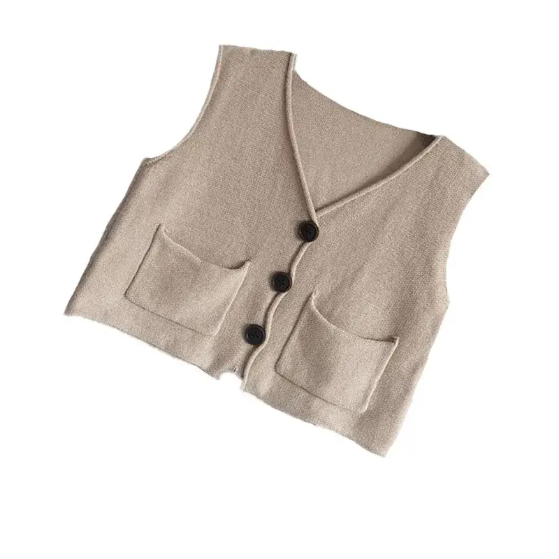 Kids Knitted Wool Top Vest Jacket Set for Boys Girls - Image 7