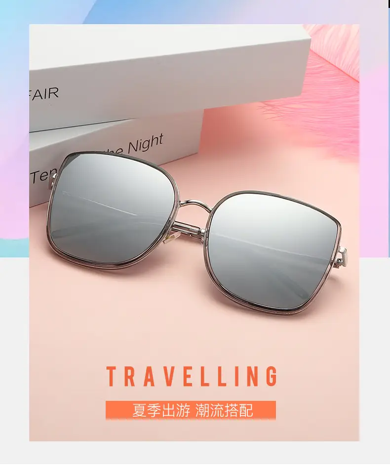 2023 New Style Big Frame BIB Sunglasses Red — feature 11