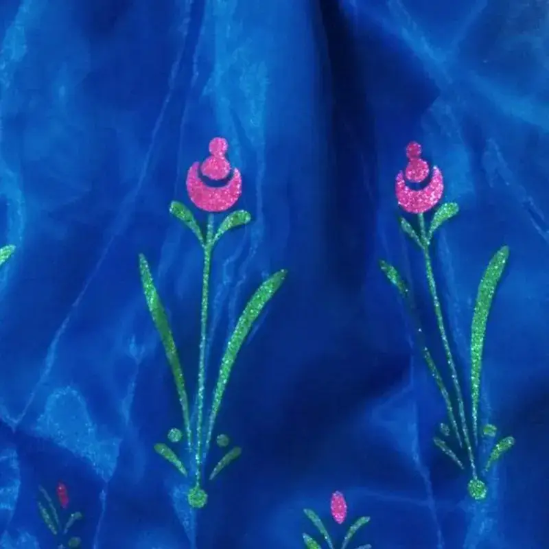 Anna Princess Holiday Dress Pink Blue Shawl Set