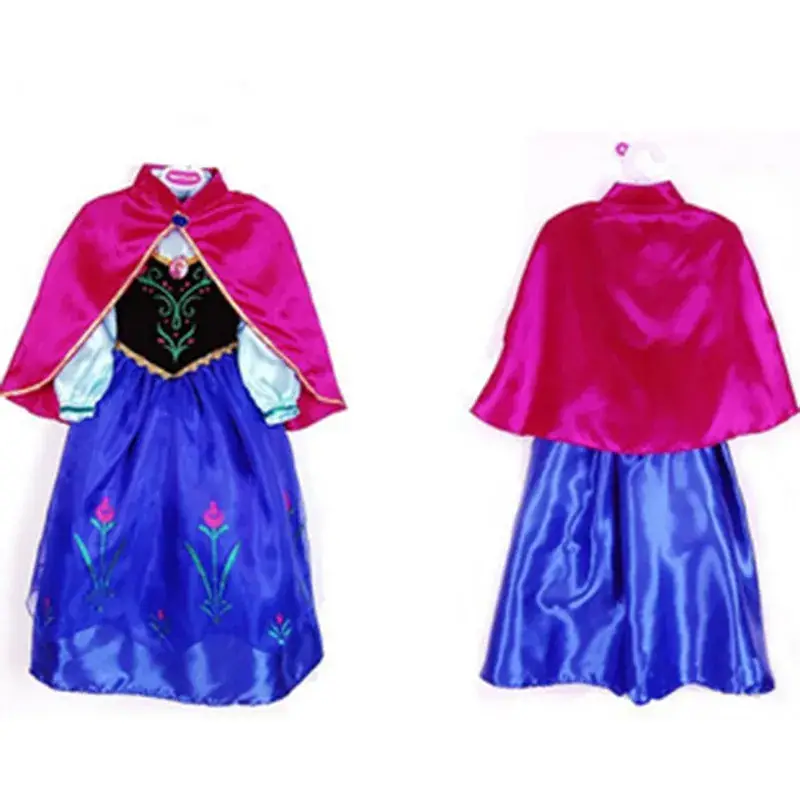 Anna Princess Holiday Dress Pink Blue Shawl Set