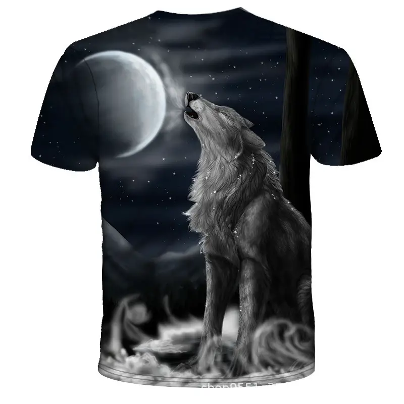 Digital Printed Wolf Moon T-Shirt for Men Women Summer 2020 — feature 11