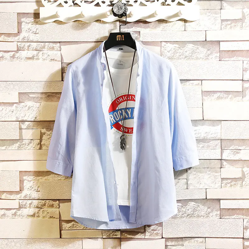 Men's White Tide Graphic T-Shirt with 3 Sleeve
