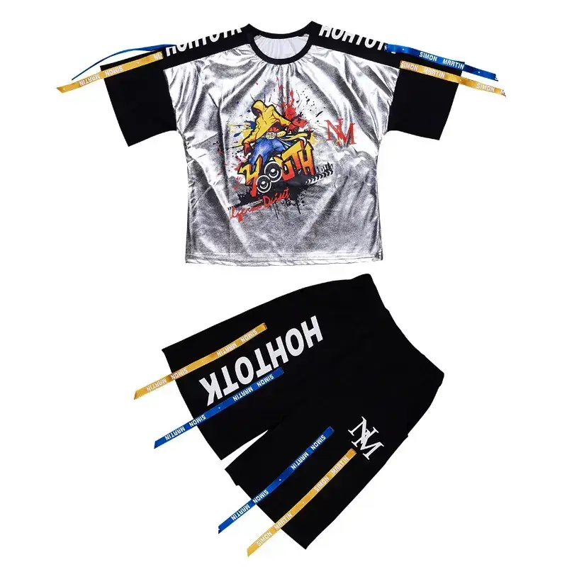 Boys Summer T-Shirt Shorts Set Hot Star Print Medium Big - Image 6