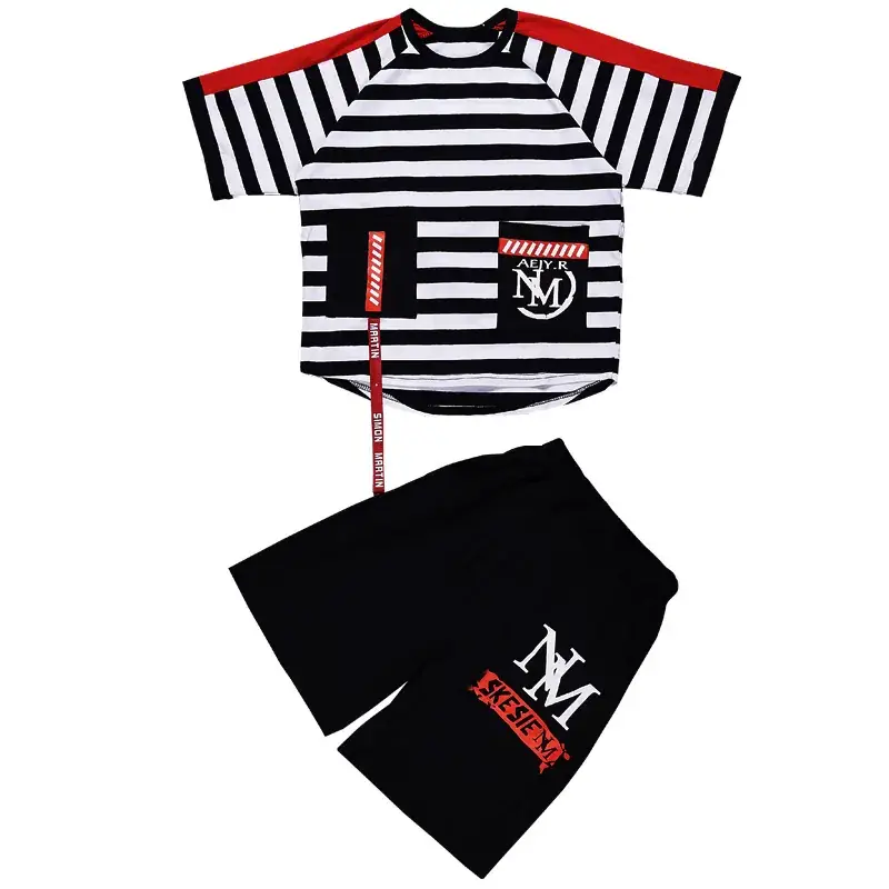Boys Striped Two-Piece Suit 2024 Summer Kids - Image 6