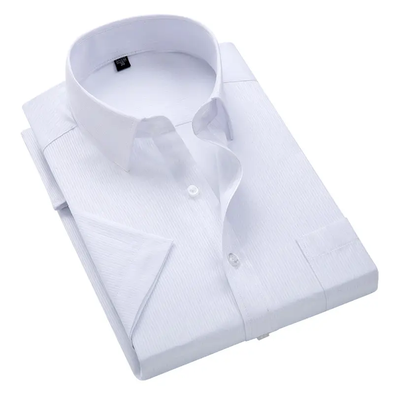 Men Slim Fit Striped Cotton Shirt Blue White