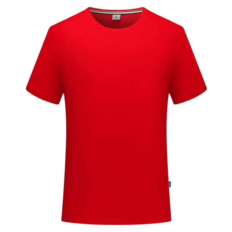 Blue Mercerized Cotton Crewneck T-Shirt for Men - Image 2
