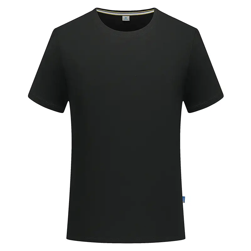 Blue Mercerized Cotton Crewneck T-Shirt for Men - Image 3