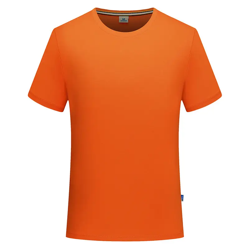 Blue Mercerized Cotton Crewneck T-Shirt for Men - Image 6