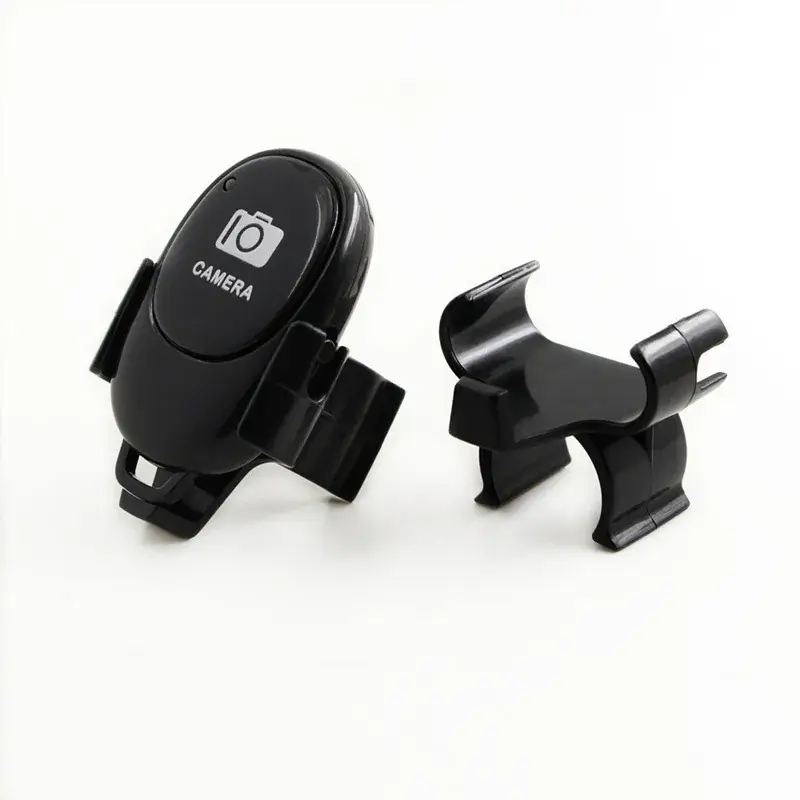 Lazy Bluetooth Remote Selfie Stick Clip Holder Black - Image 2