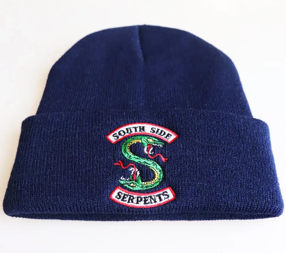 River Valley Knitted Woolen Hat with South Side Serpents Embroidery - Image 3