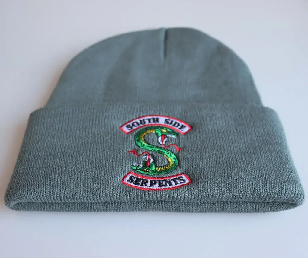 River Valley Knitted Woolen Hat with South Side Serpents Embroidery - Image 4