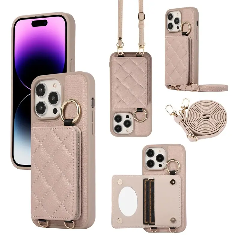 iPhone 17 Pro Max Lychee Leather Card Holder Case - Image 10