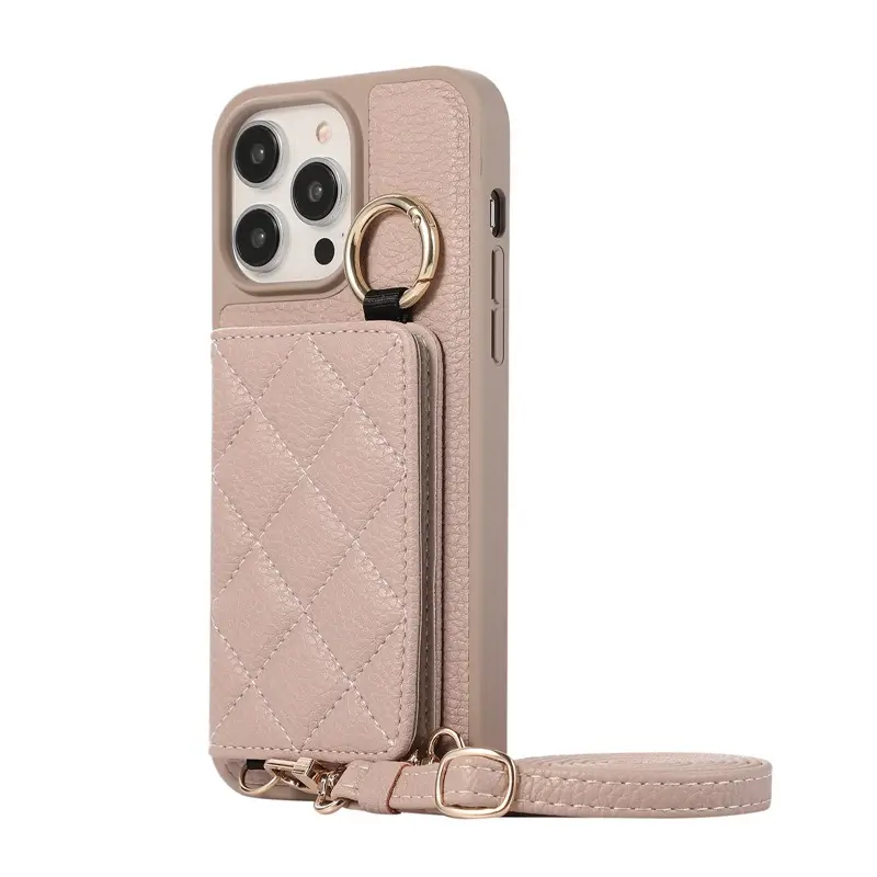 iPhone 17 Pro Max Lychee Leather Card Holder Case - Image 3