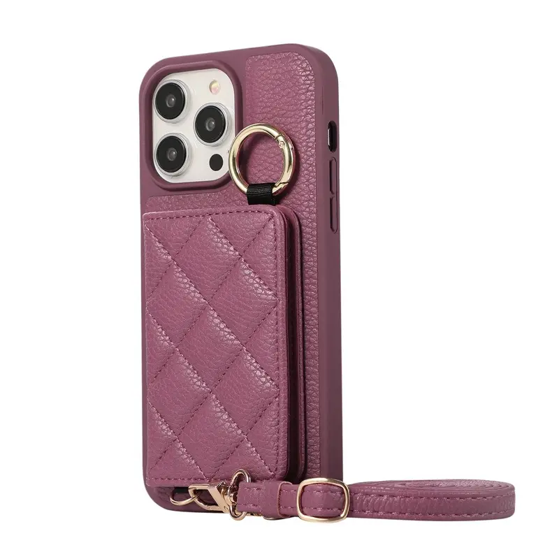 iPhone 17 Pro Max Lychee Leather Card Holder Case - Image 8