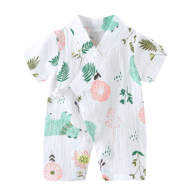 Baby Jumbo Strawberry Print Gauze Pajamas