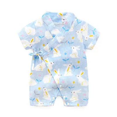 Baby Jumbo Strawberry Print Gauze Pajamas