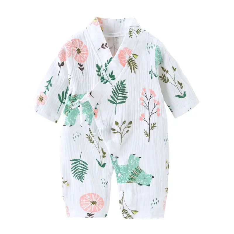 Baby Jumbo Strawberry Print Gauze Pajamas