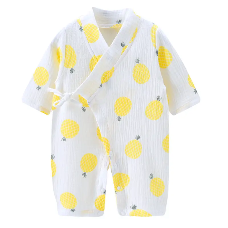 Baby Jumbo Strawberry Print Gauze Pajamas