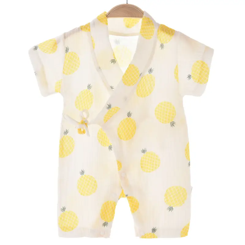 Baby Jumbo Strawberry Print Gauze Pajamas