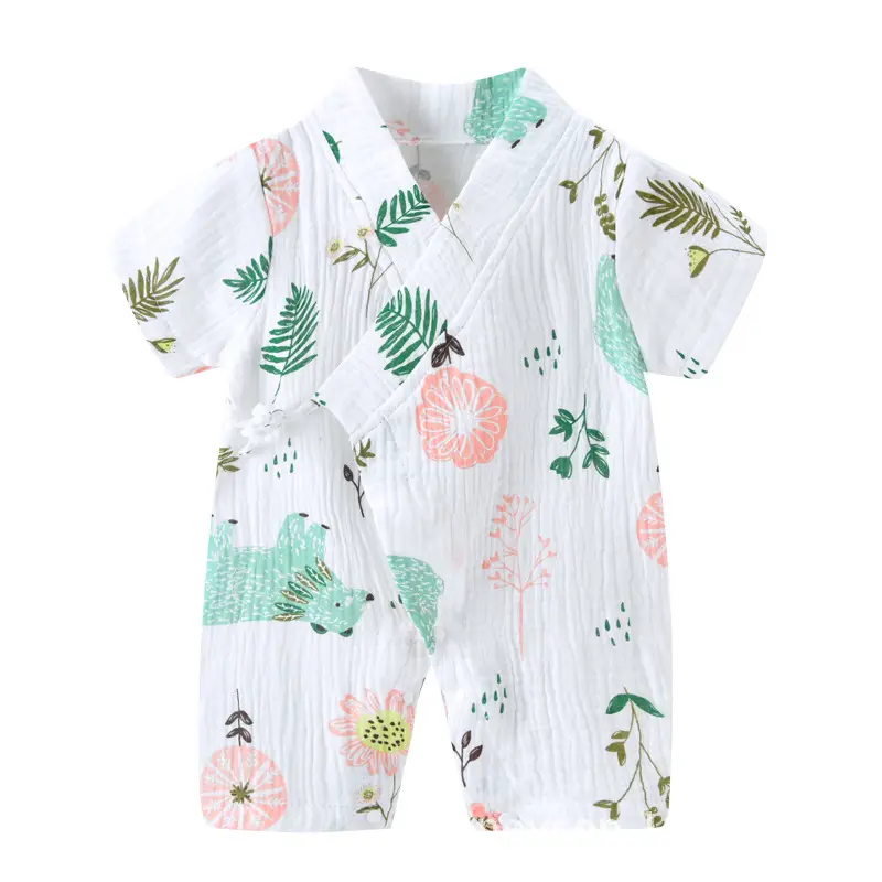 Baby Jumbo Strawberry Print Gauze Pajamas