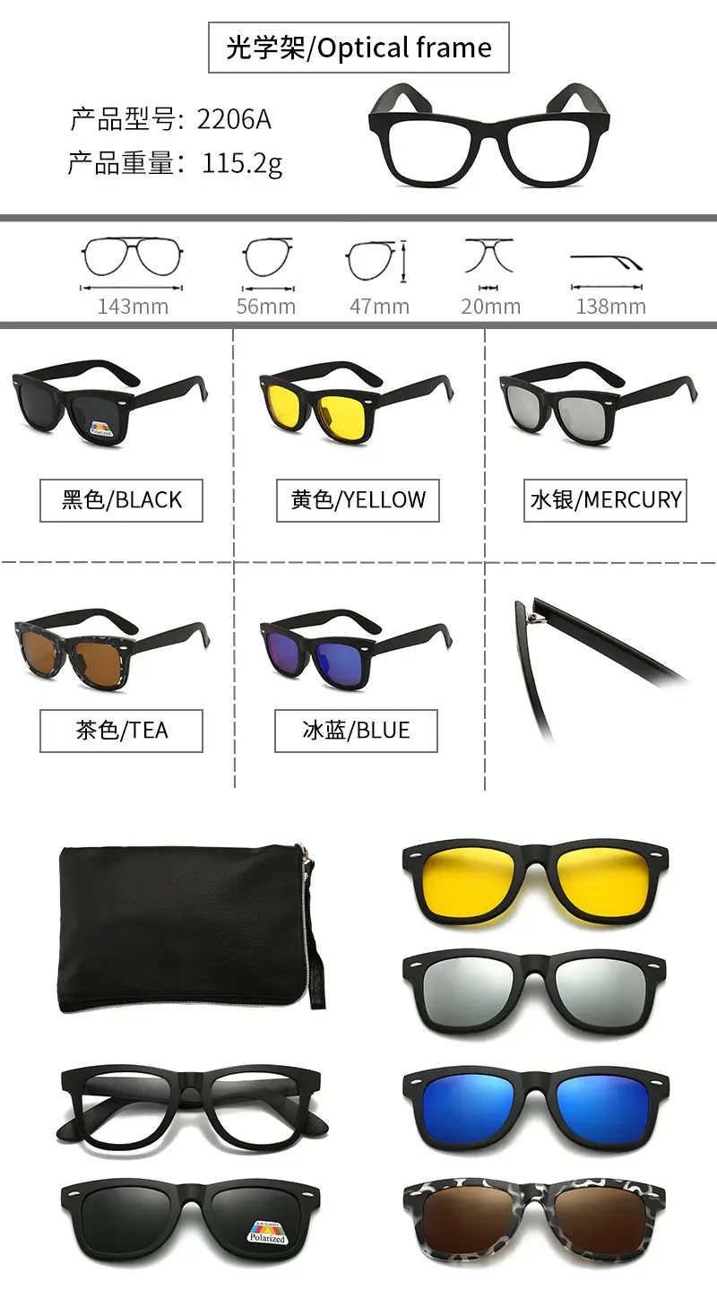 Polarized Sunglasses Set 103g Multi-Functional Hot Selling - Image 5