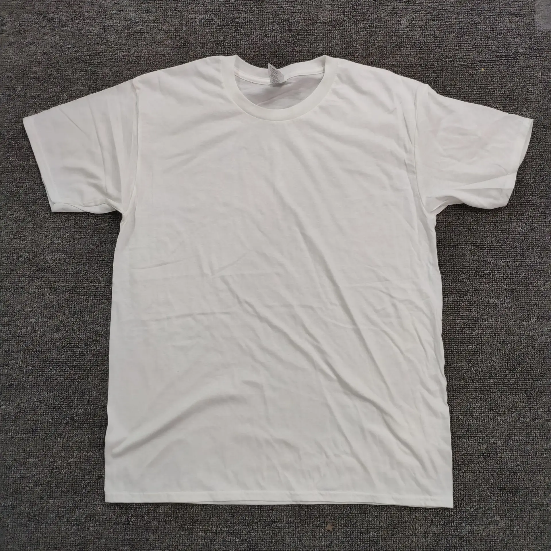 White Cotton Round Neck T-Shirt for Men Women - Image 8