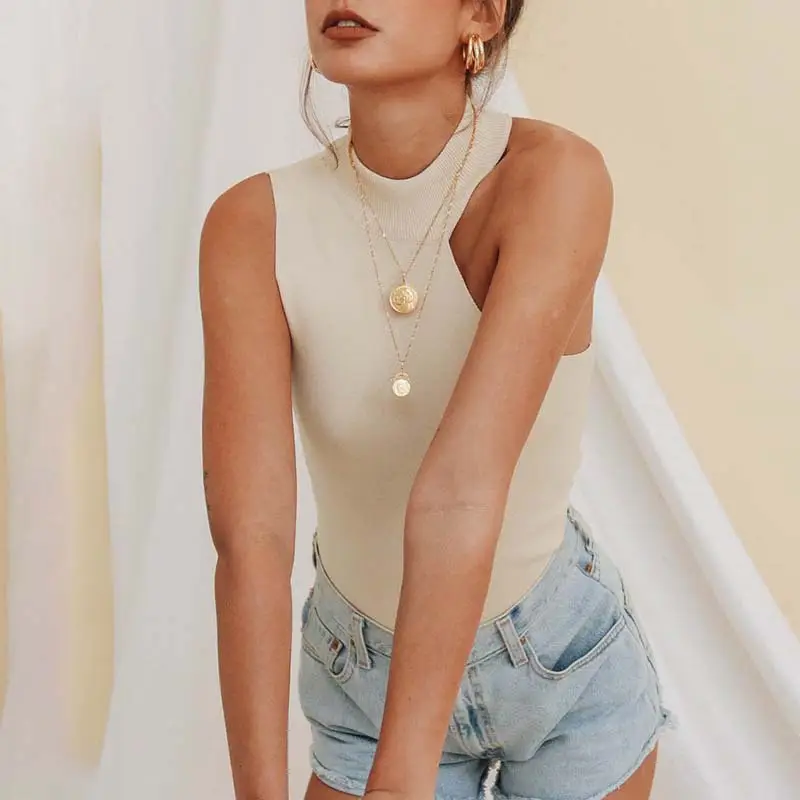 European American Knitted Sleeveless Off-Shoulder Top — feature 9