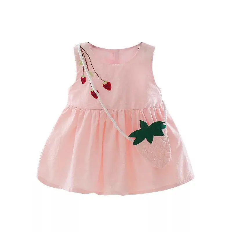 2019 Summer Baby Dress Yellow Cotton Western Style 0-3Y - Image 7