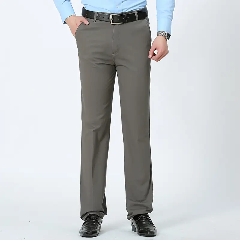 Men's Cotton Straight Pants Loose High-Waisted Casual - Image 10