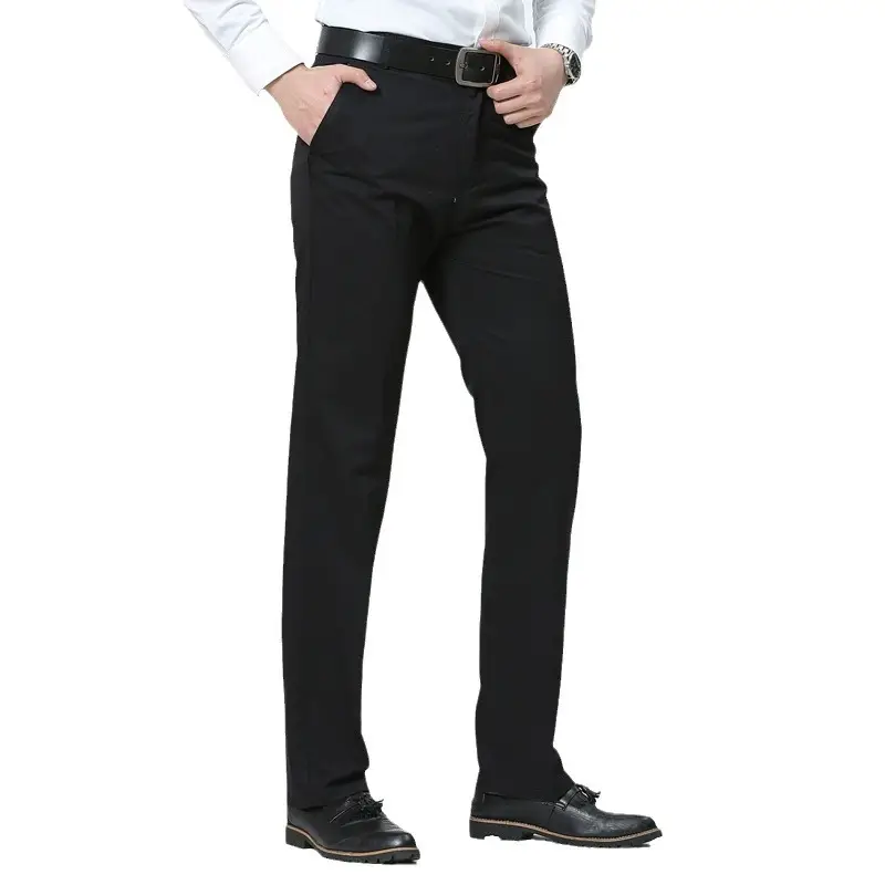 Men's Cotton Straight Pants Loose High-Waisted Casual - Image 11