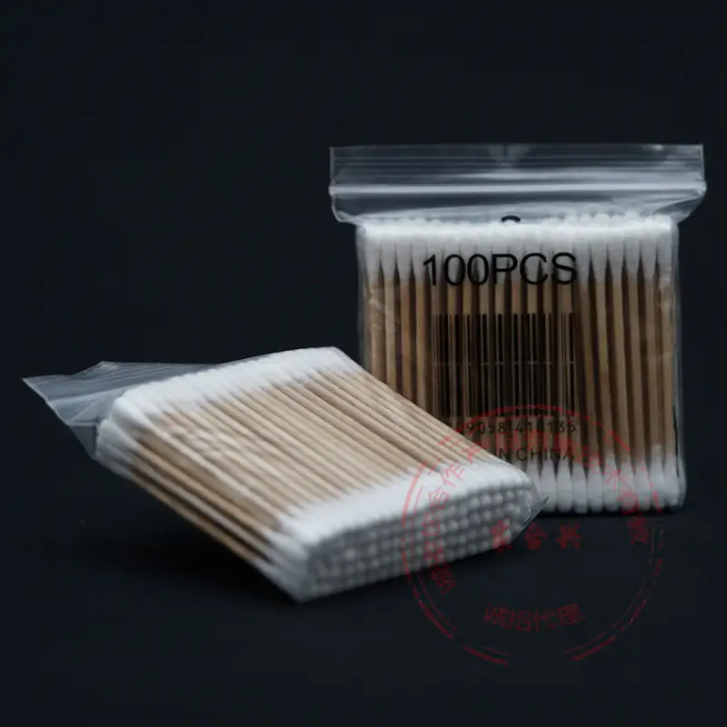 Double-Headed Cotton Swab Wooden Stick 100pcs - Image 3