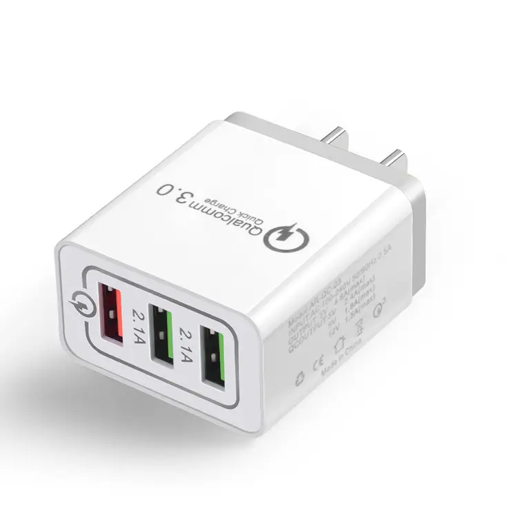 3A USB Travel Charger with 3 Ports European Gauge