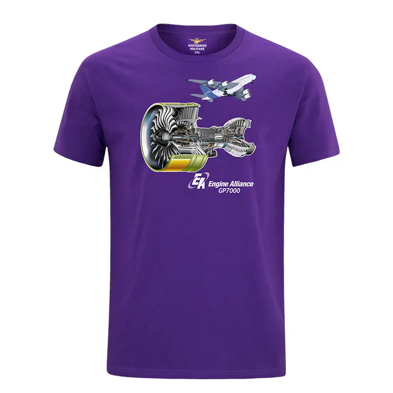 Cotton Pilot Graphic T-Shirt Navy Blue Short Sleeve - Image 9