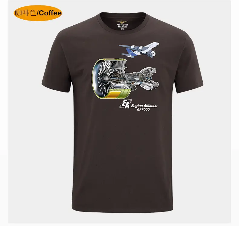 Cotton Pilot Graphic T-Shirt Navy Blue Short Sleeve - Image 8