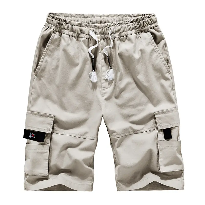 Men Casual Camo Shorts Black Drawstring 5Q
