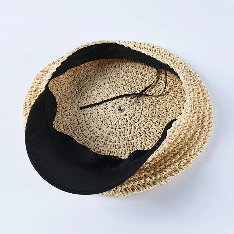 Japanese Straw Newsboy Hat for Women Summer Sunshade