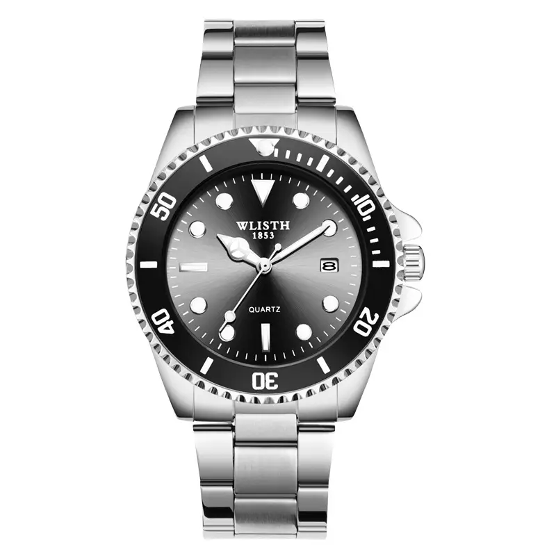 Men's Green Chronograph Watch with Stainless Steel Band - Image 8