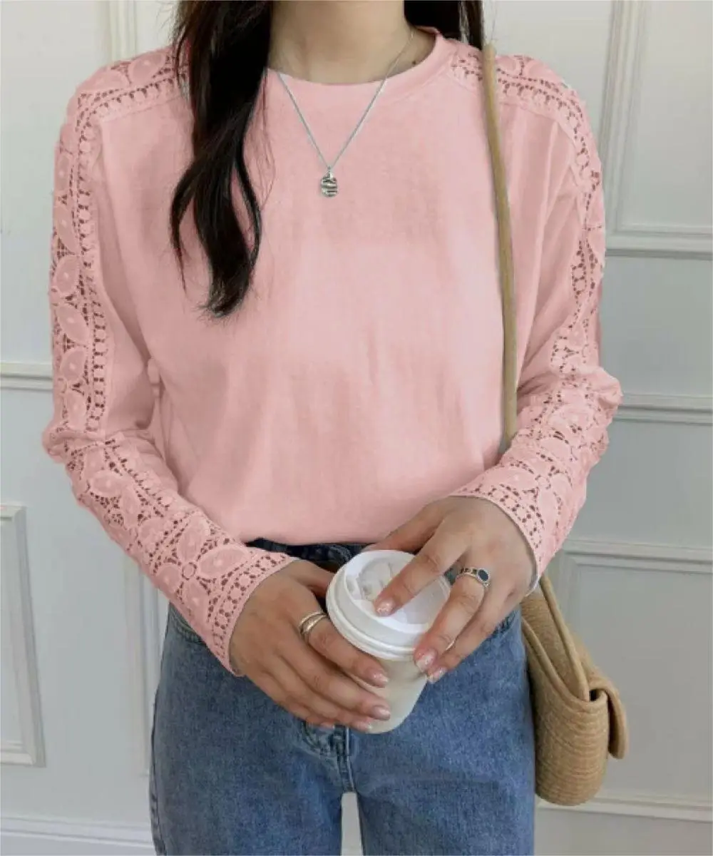 Women Japanese Style 5Q Sleeve T-Shirt Grey