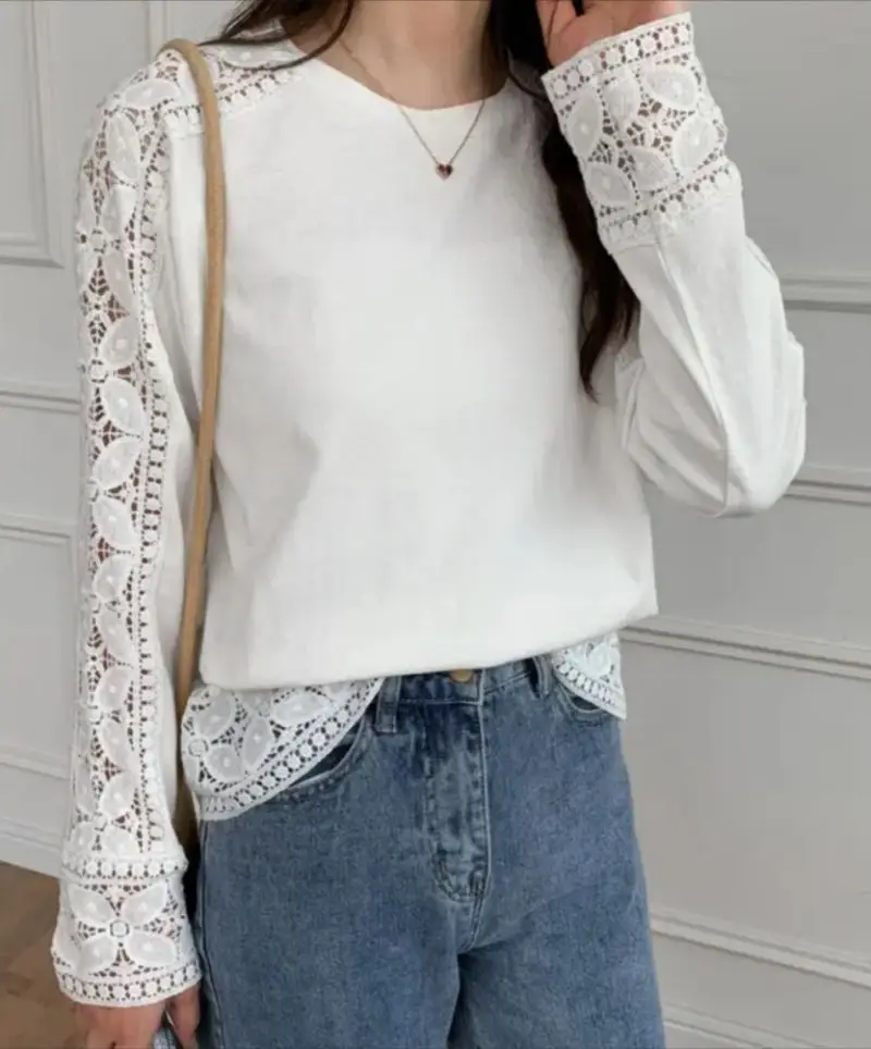 Women Japanese Style 5Q Sleeve T-Shirt Grey