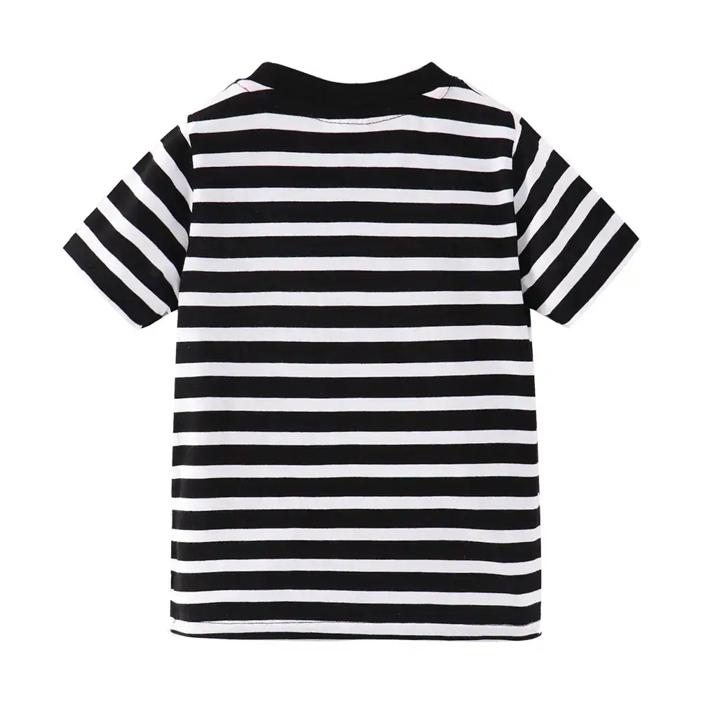 Summer Striped Kids T-shirt with Truck Print - Image 5