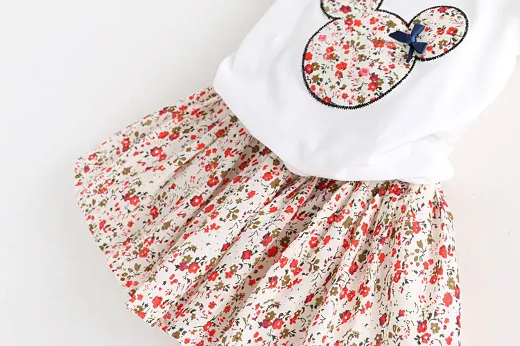 2024 Korean Style Girls Cartoon Floral Skirts & Tops Set — feature 14