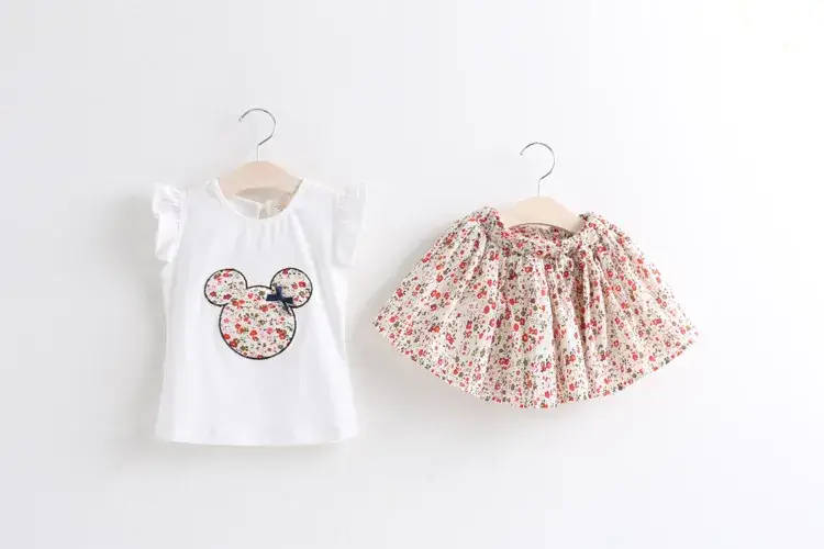 2024 Korean Style Girls Cartoon Floral Skirts & Tops Set — feature 4