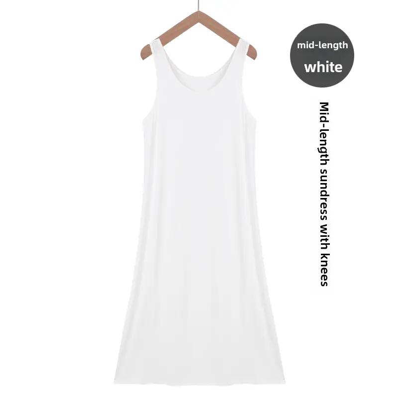 Long Sleeve Modal Lining Vest Skirt Beige - Image 20