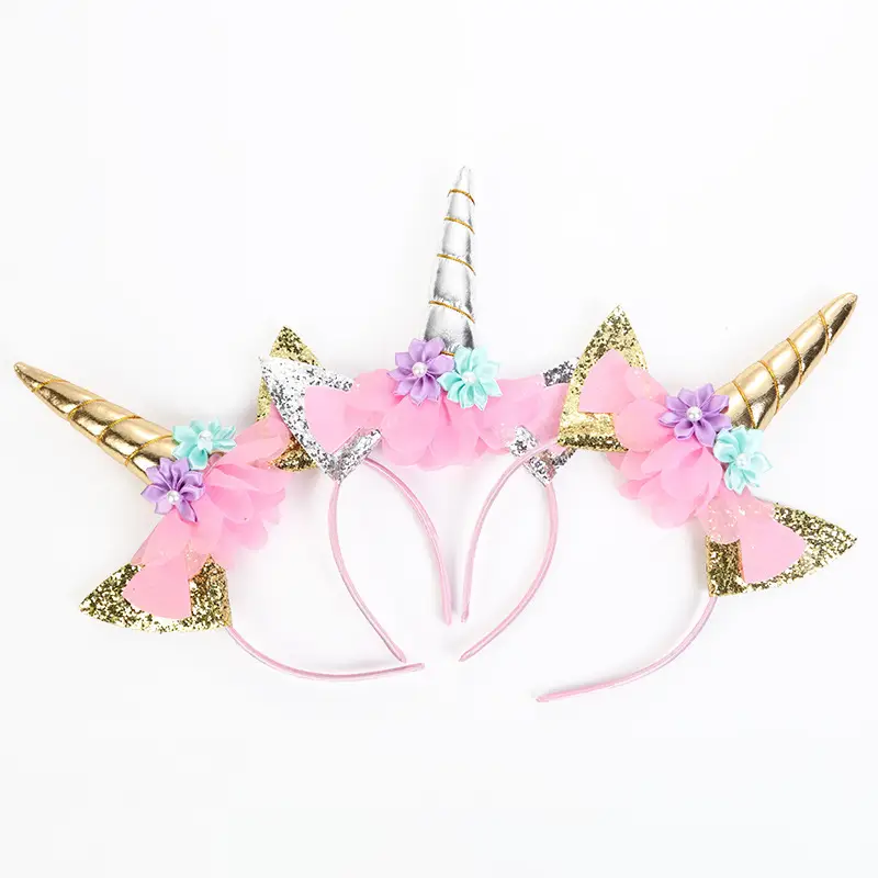 Unicorn Hairpin with Flower & Horn for Kids - Image 12